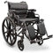 QUIRUMED Silla de ruedas aluminio plegable. Apoyabrazos abatible, ruedas extraíbles, Reposapiés elevables 90º, Asiento y respaldo con cojín acolchado, Frenos manuales, Antivuelco