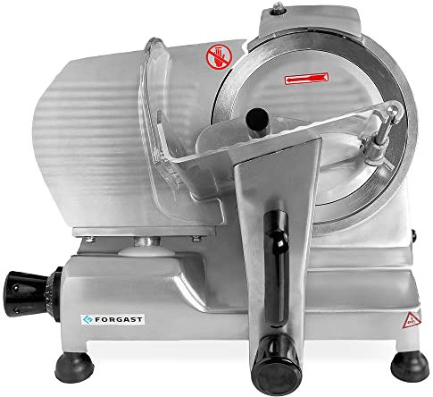 Forgast Fleisch Allesschneider | 22cm | Klingen Aufschnittmaschine | Wurstschneidemaschine mit einstellbare Schnittstärke