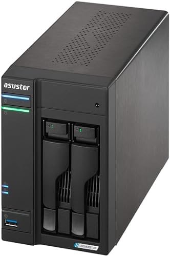 Asustor Lockerstor 2 Gen2 AS6702T - NAS a 2 alloggiamenti, CPU Quad-Core 2.0 GHz, 4X M.2