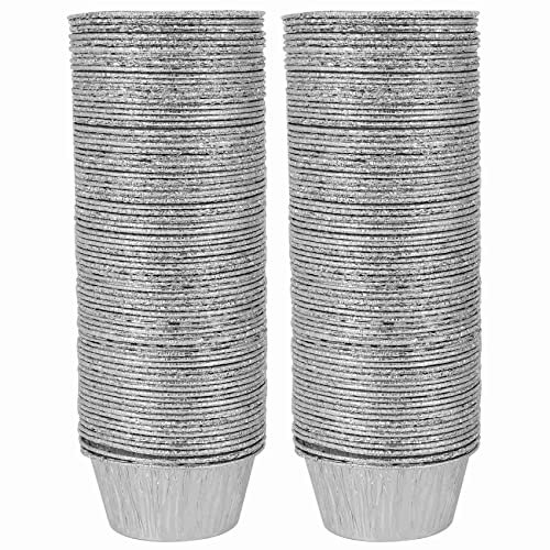 Happysnow Ramekin Lot de 2 moules à cupcakes jetables en aluminium avec revêtement anti-adhésif, flexible, rond, pour fête (veryday) et célébrations