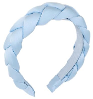 Geflochten Haarreif,Breit Stirnband,Haarband Damen,Mode Haarschmuck,Rutschfeste Haaraccessoires,für Damen und Mädchen,für Make up,Dusche,Hautpflege,Geburtstag,Party,Hellblau