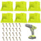 KETTKEL - Ryobi 18V Drill Tool Holder Set of 6 Wall Mount Plastic Tool Organizer with 24 Screws for Tool Storage