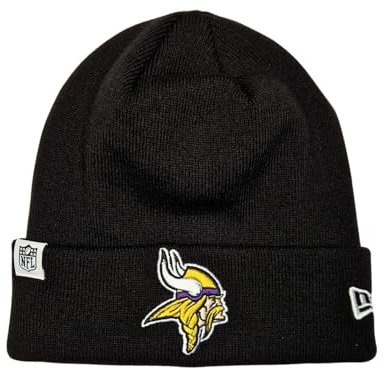 New Era Minnesota Vikings NFL Loop Label Knit Schwarz Beanie - One-Size
