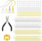 KINDPMA 602Pcs Earring Making Kit Hypoallergenic Earring Hooks 925 Silver and Gold Plated Ear Wires Fish Hook Earrings Jump Rings Clear Silicone Backs Jewelry Making Suppliesfor DIY Earrings