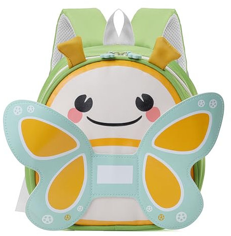 LJCZKA Kleinkind Rucksack Biene für Mädchen, Niedlich Kinderrucksack mit Brustgurt Vorschulrucksack Kindergarten Wasserdicht für 1-6 Jahre