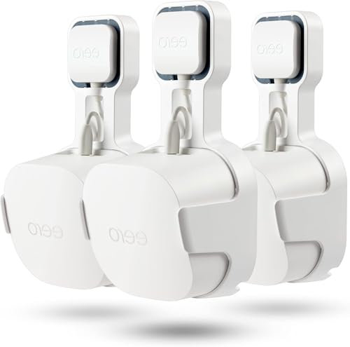 Aokicase Wall Mount for eero Pro 6+ Home WiFi System, Simple and Robust Wall Mount Stand for eero Pro 6+ Tri-Band Mesh Wi-Fi 6 System, Without Messy Cables (White, 3 Pieces)
