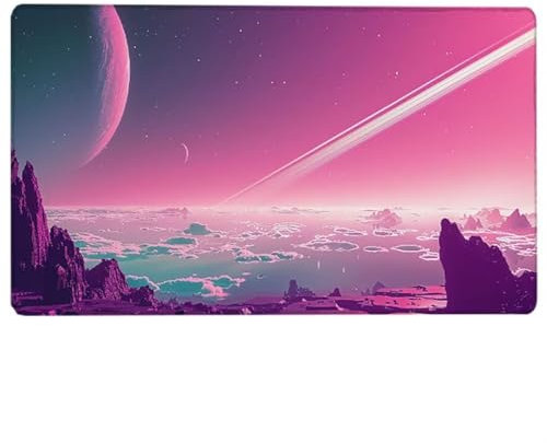 Starry Sky Extra Large Gaming Mouse Mat (1500x800x3mm) Oversize - XXL Mouse Pad - Desk Pad Extended – Pink Mousepad For Precision and Speed - Non-Slip Rubber Base – For Mouse and Keyboard Q-5