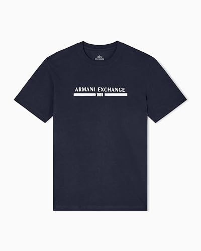 Armani Exchange Herren Center Text Logo Tee T-Shirt (1er Pack)
