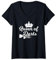 Damen Queen of Darts - Lustiges Dart-Design für Frauen T-Shirt mit V-Ausschnitt