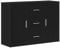 vidaXL Sideboard Schwarz Eichen-Optik 91x29,5x65 cm Holzwerkstoff, Kommode, Anrichte, Küchenschrank, Kommode mit Schubladen, Schrank, Flurschrank