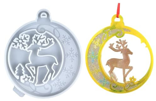 Handgefertigte Schmuckdekoration, Schlüsselanhänger, Epoxidharz, Weihnachtsbaum, Hirsch, Anhänger, Form-Zubehör