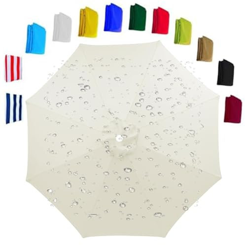UWOBTN Toldo de Repuesto para Sombrilla 6/8 Varillas, 2/2,3/2,5/2,7/3/3,5m Impermeable Cubierta de Repuesto para Sombrilla Patio Trasero, Piscina Jardín Terrazas Exterior(B4,(8ribs) 350cm/11.5ft)
