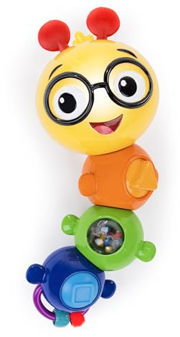 Baby Einstein, Twist-a-Pal Cal Giocattolo Sensoriale, con Musica e Cursore di Perline, da 6 Mesi in su