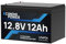 EconomiPower Lifepo4 Batterie au lithium Lifepo4 12 V 12 Ah à cycle profond 5000 cycles + BMS intégré, batterie lithium-ion 12 V pour solaire, marine, détecteur de poissons, jouet de redressement