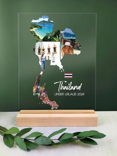 Thailand Geschenk - Thailand Deko Acryl Foto Geschenk personalisiert - Bangkok, Thailand Urlaub, Wat Arun, Thailand Geschenkidee, Thailand Geschenke, Thailand Souvenir, Phang-Nga-Bucht