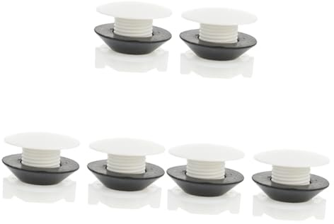 HOMSFOU 6pcs Plastic Toilet Tank Plug Easy Install Sink Plug Stopper for Bathroom