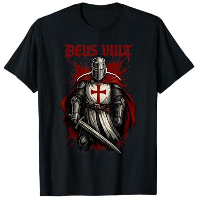Deus Vult: Katholischer Templar Kreuzritter T-Shirt