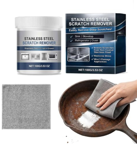 Stainless Steel Scratch Rust Remover Paste, 100g Multi-Purpose Scratch Remover Paste, Stainless Steel Scratches Repair Kit For Oven, Sink, Pots and Pans