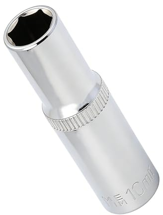 Youzzei 10mm Deep Socket 3/8 Drive 6 Point Square Drive Socket CR-V