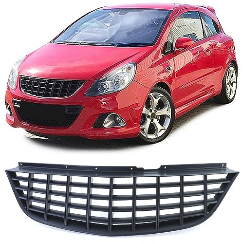 Sport Kühlergrill ohne Emblem Schwarz für Opel Corsa D Vorfacelift 06-10