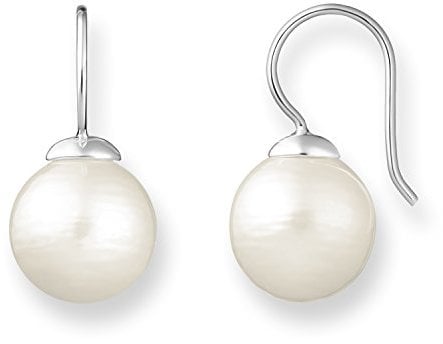 Thomas Sabo Damen Ohrringe Ohrstecker Imitationsperle weiß 925 Sterling Silber H1405-028-14