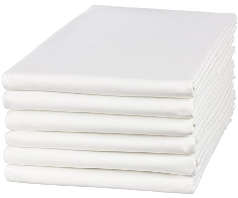 PremiumShop321 Betttuch/Bettlaken 150x250 cm weiß ohne Gummizug aus 100% Baumwolle ca. 140g/m²