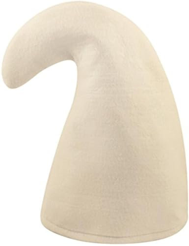 Henbrandt Erwachsene Weiß Gnome Hut Einheitsgröße Märchen Elfe Gartenzwerg Zwerg Hut Student Nacht Halloween Kostüm Cosplay Kostüm Zubehör für Herren und Damen