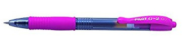 Pilot G2 07 Gel Ink Ballpoint Pens Set of 6, Pink