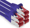 1aTTack.de - 5x 3 mètres câble patch CAT6 S/FTP blindage PIMF câble réseau CAT.6 RJ45 câble Ethernet routeur LAN DSL commutateur modem panneau de brassage - violet - 5 pièces