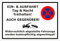 Melis-Folienwerkstatt Parken verboten Schild – EIN-und Ausfahrt Tag und Nacht freihalten - auch gegenüber – 45x30 cm – 3mm Aluverbund – Verschiedene Größen und Materialien