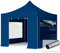 TOOLPORT Faltzelt Faltpavillon Pavillon 3x3m - mit 4 Seitenteilen (Panoramafenster) Premium Dach Partyzelt blau