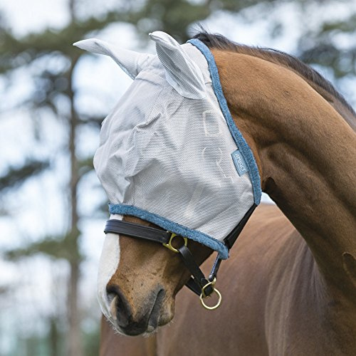 Horseware Fliegenhaube  AMIGO FLY MASK  Größe Vollblut, Farbe silber