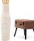 Leewadee Jarrón Grande De Suelo – Jarrón Alto De Madera De Mango para Ramas Decorativas, 90 cm, White Wash