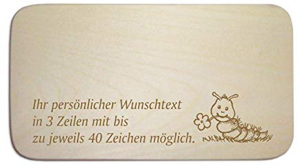Frühstücksbrettchen « Raupe » mit persönlicher Wunschgravur - Frühstück Schneidebrett - für Kinder - Geschenk Einschulung Schulanfang Schule Kindergarten