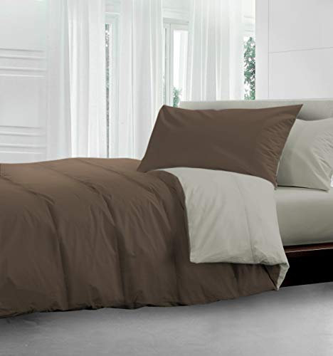 HomeLife Winterdecke Einzelbett 180x250cm - Extra Warme Bettdecke Winter - Weiche Winterbettdecke aus 100% Polyester - Steppdecke für Allergiker - Waschmachinenfeste Schlafdecke - Braun/Beige