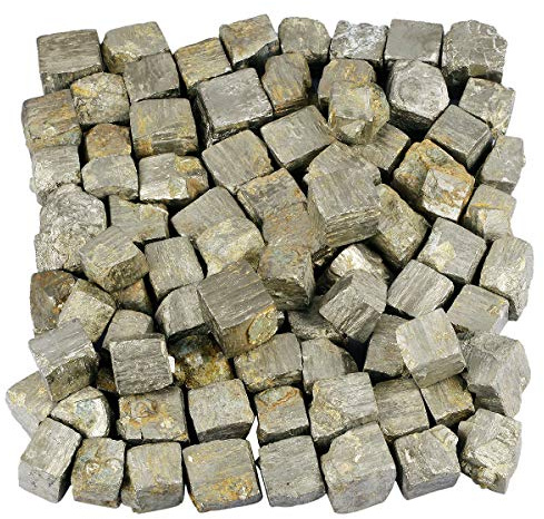 Nupuyai 460g Pyrit Rohsteine Edelsteine Heilsteine Dekorative Steine | Natürliche Mineralien Rohsteine, Meditations Energiesteine, große Kristall Bruchstücke für Schmuck Garten Wohndekoration