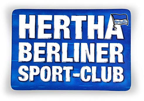 Hertha BSC Berlin Frühstücksbrettchen Schriftzug 2er-Set, Schneidebrett, Brettchen - Plus Lesezeichen I Love Berlin