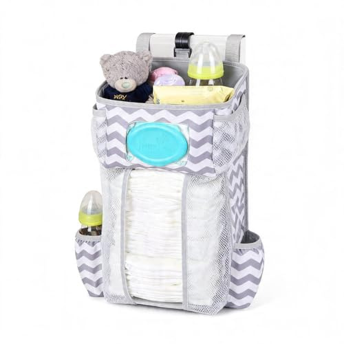 Hängender Windelbehälter, Babybett-Organizer zum Aufhängen, Kinderzimmer-Organisation, Baby-Windel-Halter, Windel-Stapelaufbewahrung für Kinderbett, Spielzimmer, Wickeltisch oder Wand