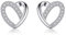 Jewlldeen Boucles D'oreilles Dames Argent 925 Goujons Coeur Boucles D'oreilles Cadeau pour Anniversaire Fête De Mariage Jour Du Souvenir