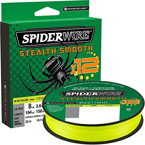 Spiderwire Schnur Stealth Smooth 12 Braid Farbe Hi-Vis Yellow ø0,05mm
