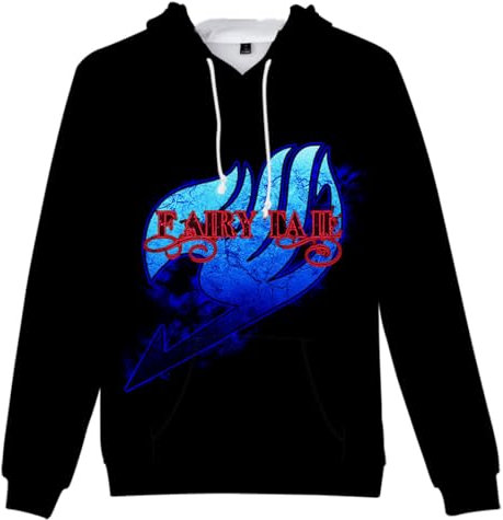 YIMIAO Unisex 3D Printed Fairy Tail Manga Anime Lucy Natsu Kapuzenpullover Outwear Herren Damen Frau Hoodie Pullover(XL)