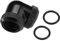 G1/4 Stecker auf Buchse Verlängerungsfitting, G1/4 PETG 16mm (5/8) AD Rohr 90 Grad Dual Compression Fitting Cooling, Rotary Enhance Adapter Fitting für Computer Wasserkühlsystem(Schwarz)