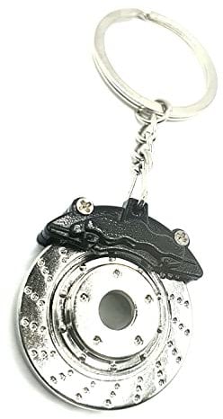 Black Brake Disc Caliper Metal Keyring Keychain
