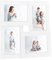 vidaXL Collage Bilderrahmen für 4X(10x15cm) Fotos Fotorahmen Posterrahmen Objektrahmen Bilder Foto Poster Rahmen Bildergalerie Weiß MDF