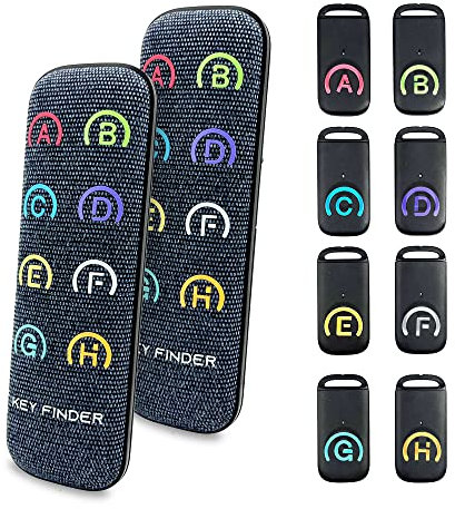 Schlüsselfinder mit extra Backup, fortschrittlicher Stoff-RF-Sender, Artikel-Locator mit 40 m Arbeitsbereich, kabelloser Schlüssel-Tracker mit 85 dB lautem Signalton,