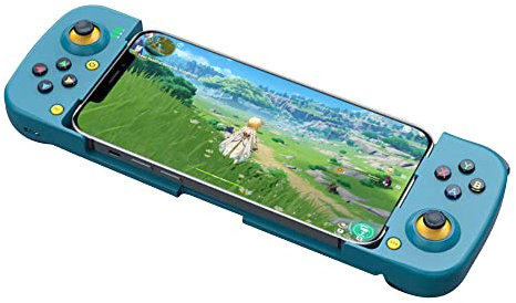 Controlador de Juegos Inalámbrico para IOS/Android/para PS4/para Switch PC, MFi Mobile Bluetooth Gamepad Joystick, Controlador de Juegos Tipo C (Azul)