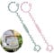 Vicloon 2 Pezzi Cinghie di Sicurezza per Giocattoli, Catena Ciuccio per Cup Catcher, Cordino per Passeggino in Silicone senza BPA, per Cintura di Sicurezza per Passeggino, Seggiolone, Rosa e Grigio