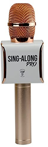 Sing-Along PRO Bluetooth Microphone - Wireless Karaoke Microphone with Bluetooth for Kids and Adults - Portable Microphone for Home Karaoke - Sing-Along Mic with Stereo Audio (Rose Gold)