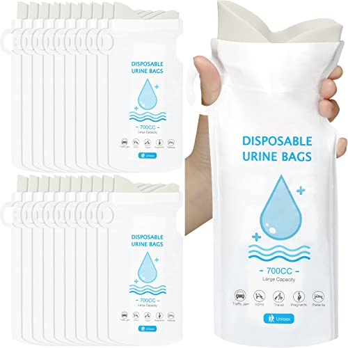 Sosation 48 Pack Disposable Urinal Bags 700 Ml, Emergency Pee Bag for Women