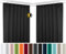 BEAUTEX 2er Set Kräuselband Verdunkelungsvorhang mit U-Band, Gardinen abdunkelnd und Blickdicht (B=140 cm, H=175 cm, Schwarz)